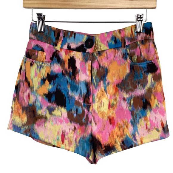 River Island Shorts Size 8P 8 Petite NWT Multi-Color Abstract Print - Picture 2 of 8